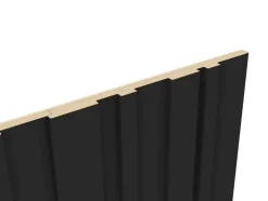 Panneau décoratif fraisé Wallaby noir L.280x l.60cm Ep. 1,5cm-Foge New