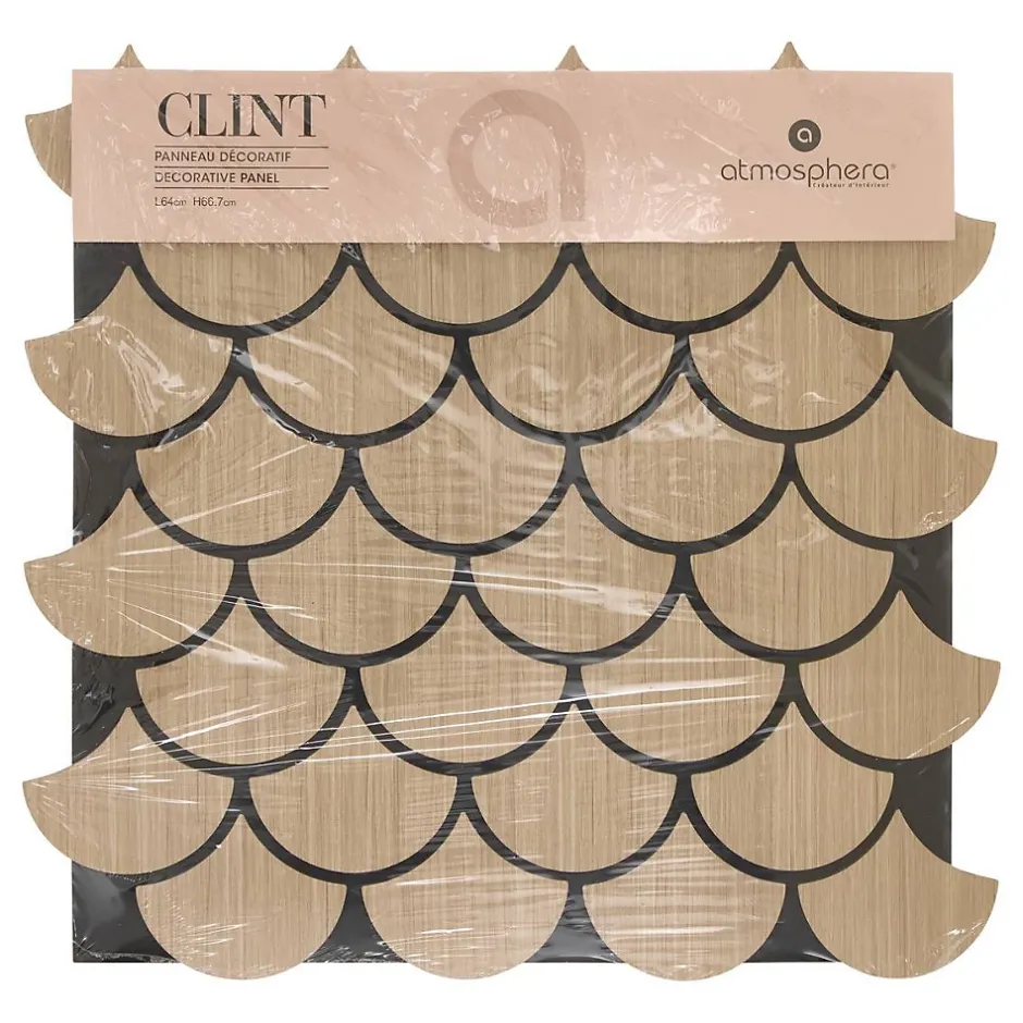 Atmosphera Créateur D'Intérieur Panneau décoratif mural Clint beige 64x66cm - Atmosphera