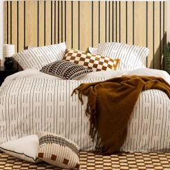 Panneau décoratif mural Colva beige fond noir 120x60cm - Atmosphera-Atmosphera Créateur D'Intérieur New