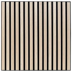 Panneau décoratif mural Colva beige fond noir 60x60cm - Atmosphera-Atmosphera Créateur D'Intérieur Best