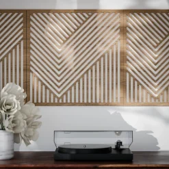 Radex Panneau décoratif mural Lise effet bois clair L.60 x l.60 x ép.1cm 3pcs