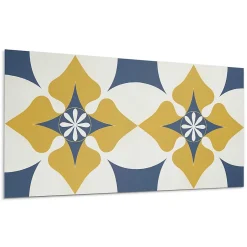 Panneau Décoratif Mural 120x60 cm Motif Mandala Floral 1 pièce-Wallfluent