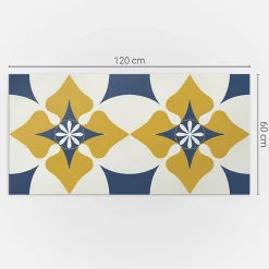 Panneau Décoratif Mural 120x60 cm Motif Mandala Floral 1 pièce-Wallfluent