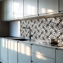 Wallfluent Panneau Décoratif Mural 50x50 cm Motif De Feuilles Élégant 4 pièces