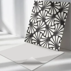 Wallfluent Panneau Décoratif Mural 50x50 cm Motif De Feuilles Élégant 4 pièces