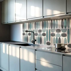 Panneau Décoratif Mural 50x50 cm Motif De Formes Ovales 4 pièces-Wallfluent Outlet