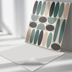 Panneau Décoratif Mural 50x50 cm Motif De Formes Ovales 4 pièces-Wallfluent Outlet