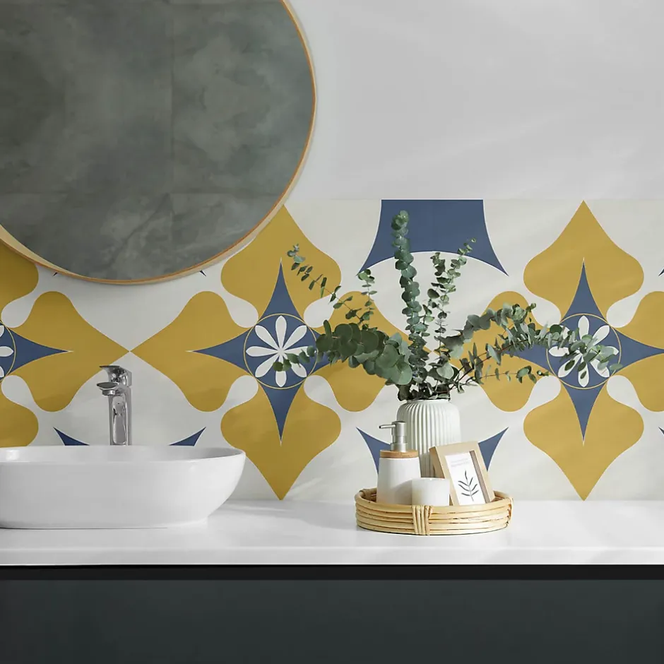 Panneau Décoratif Mural 100x50 cm Motif Mandala Floral 1 pièce-Wallfluent Hot