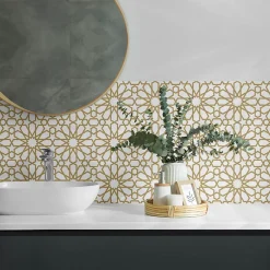 Wallfluent Panneau Décoratif Mural 100x50 cm Motifs Floraux 1 pièce