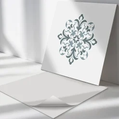 Panneau Décoratif Mural 50x50 cm Motif Floral Symétrique 4 pièces-Wallfluent Best