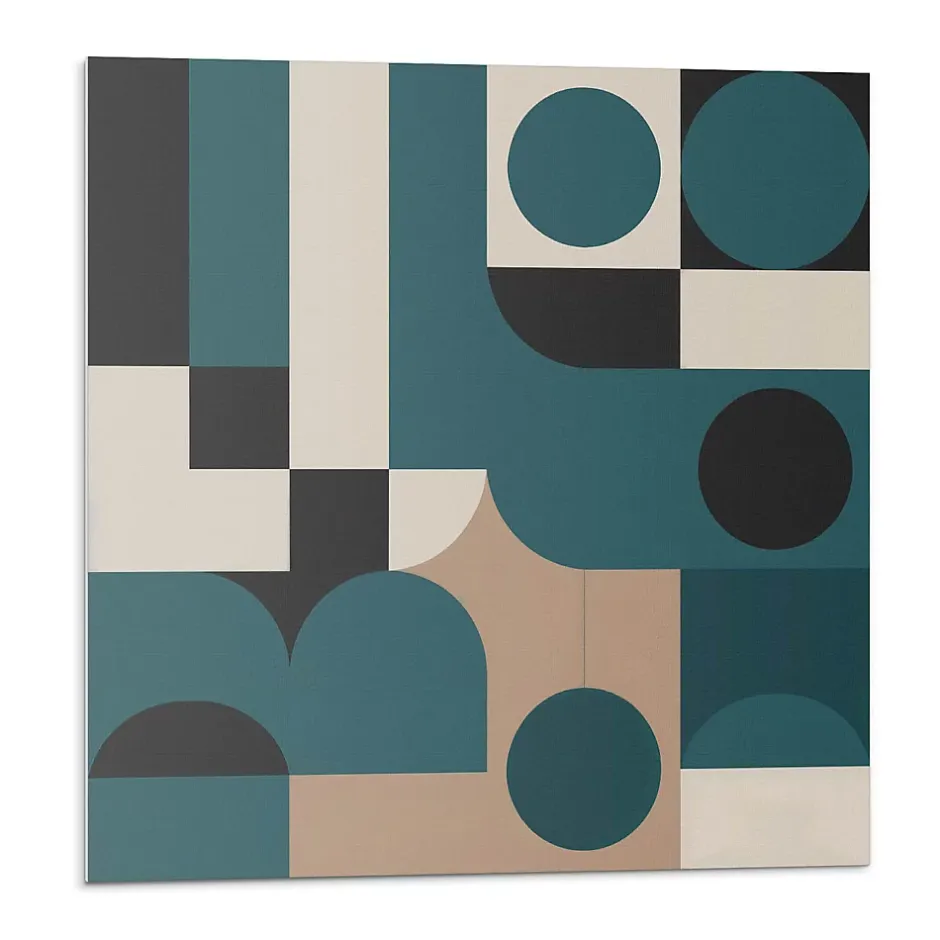 Wallfluent Panneau Décoratif Mural 50x50 cm Formes Abstraites 4 pièces