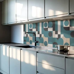 Wallfluent Panneau Décoratif Mural 50x50 cm Formes Abstraites 4 pièces