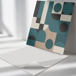 Wallfluent Panneau Décoratif Mural 50x50 cm Formes Abstraites 4 pièces