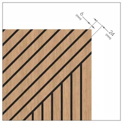 Panneau décoratif Odin en MDF(m) décor chêne Saragosse L. 260 x l. 60 cm, ép. 8 mm-Foge Hot