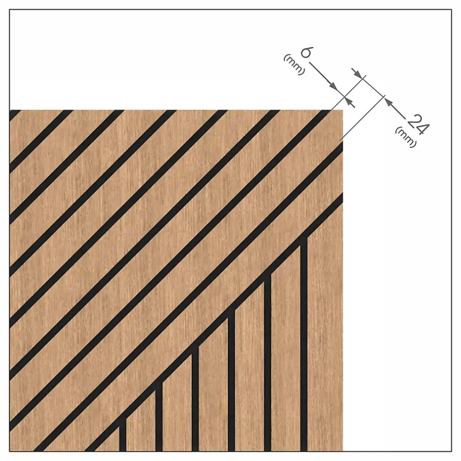 Panneau décoratif Odin en MDF(m) décor chêne Saragosse L. 260 x l. 60 cm, ép. 8 mm-Foge Hot