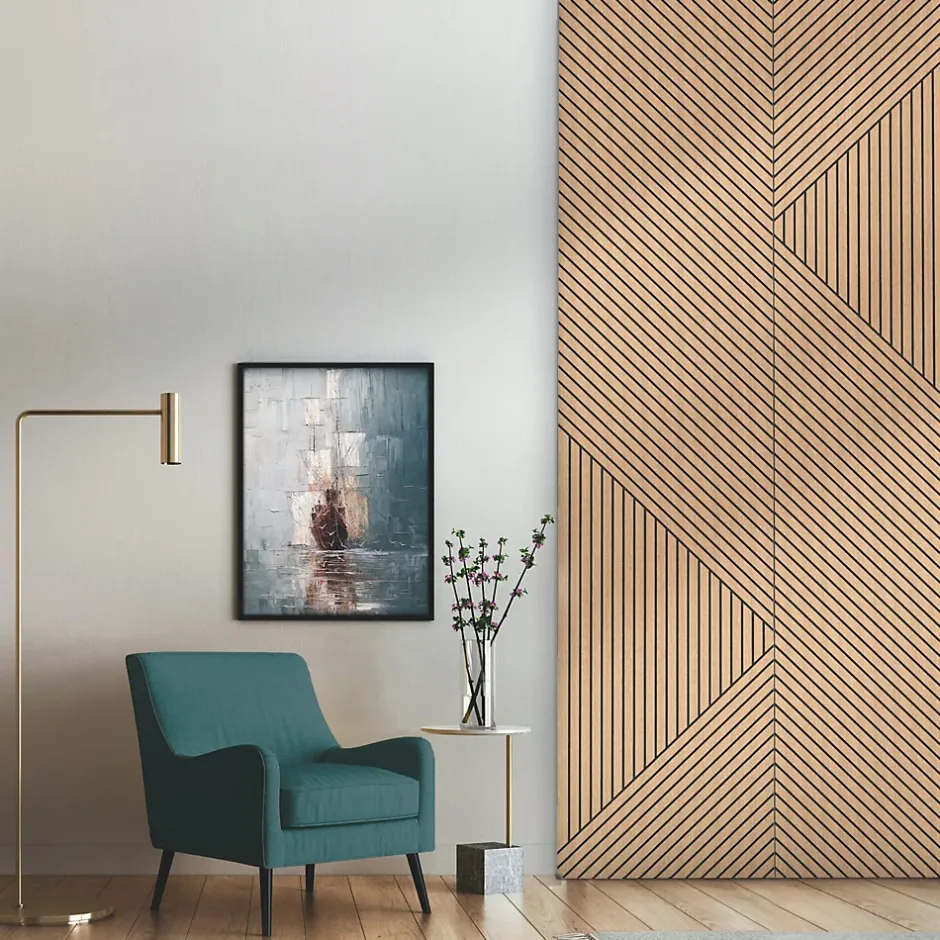 Panneau décoratif Odin en MDF(m) décor chêne Saragosse L. 260 x l. 60 cm, ép. 8 mm-Foge Hot