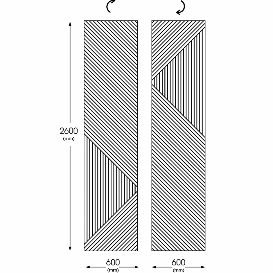 Panneau décoratif Odin en MDF(m) décor chêne Saragosse L. 260 x l. 60 cm, ép. 8 mm-Foge Hot