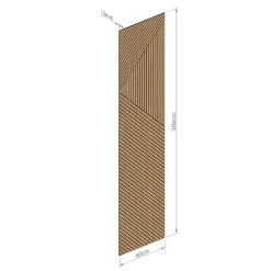 Panneau décoratif Odin en MDF(m) décor chêne Saragosse L. 260 x l. 60 cm, ép. 8 mm-Foge Hot