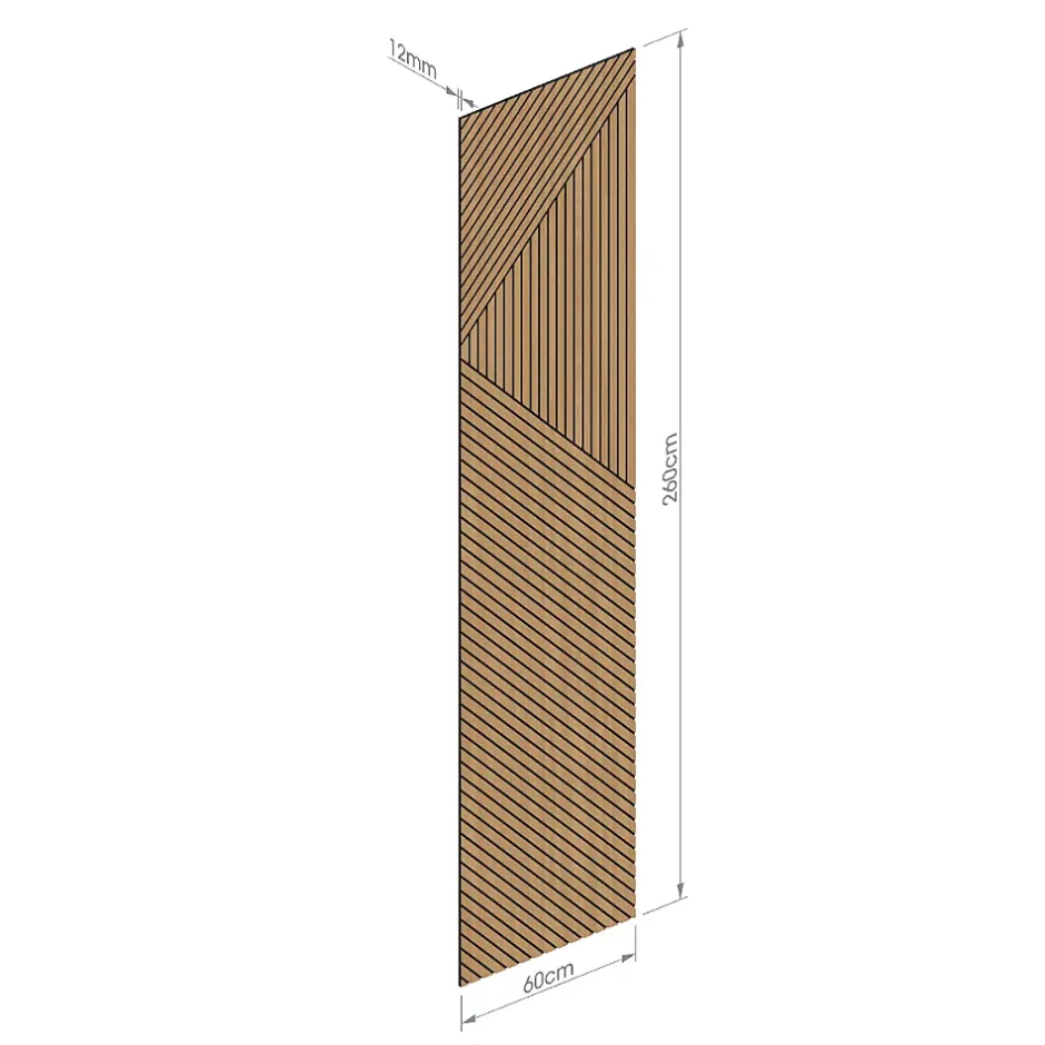 Panneau décoratif Odin en MDF(m) décor chêne Saragosse L. 260 x l. 60 cm, ép. 8 mm-Foge Hot