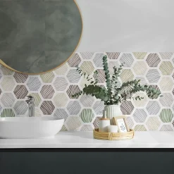 Panneau Décoratif 100x50 cm Géométrie Dans Les Carrés 1 pièce-Wallfluent Sale