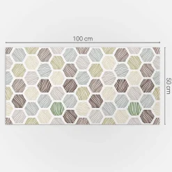 Panneau Décoratif 100x50 cm Géométrie Dans Les Carrés 1 pièce-Wallfluent Sale