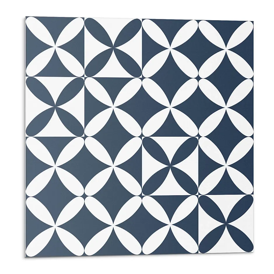 Panneau Décoratif 50x50 cm Motif Floral Géométrique 4 pièces-Wallfluent Best