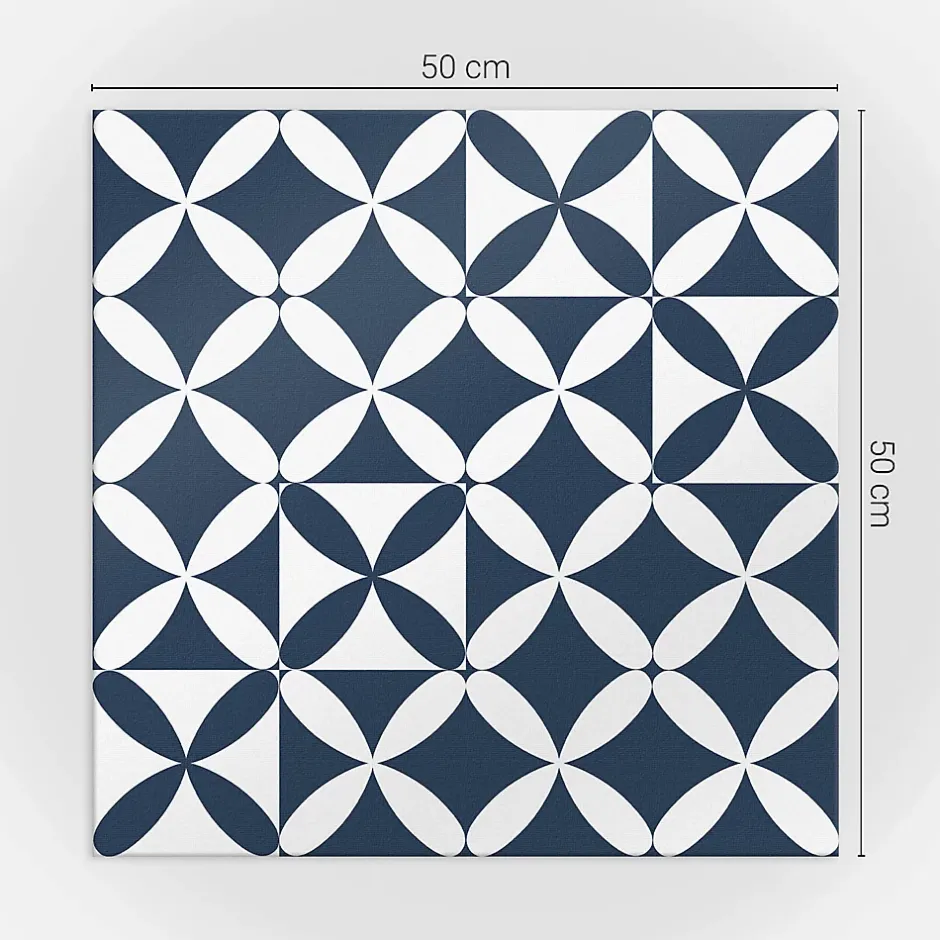 Panneau Décoratif 50x50 cm Motif Floral Géométrique 4 pièces-Wallfluent Best