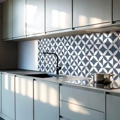 Panneau Décoratif 50x50 cm Motif Floral Géométrique 4 pièces-Wallfluent Best