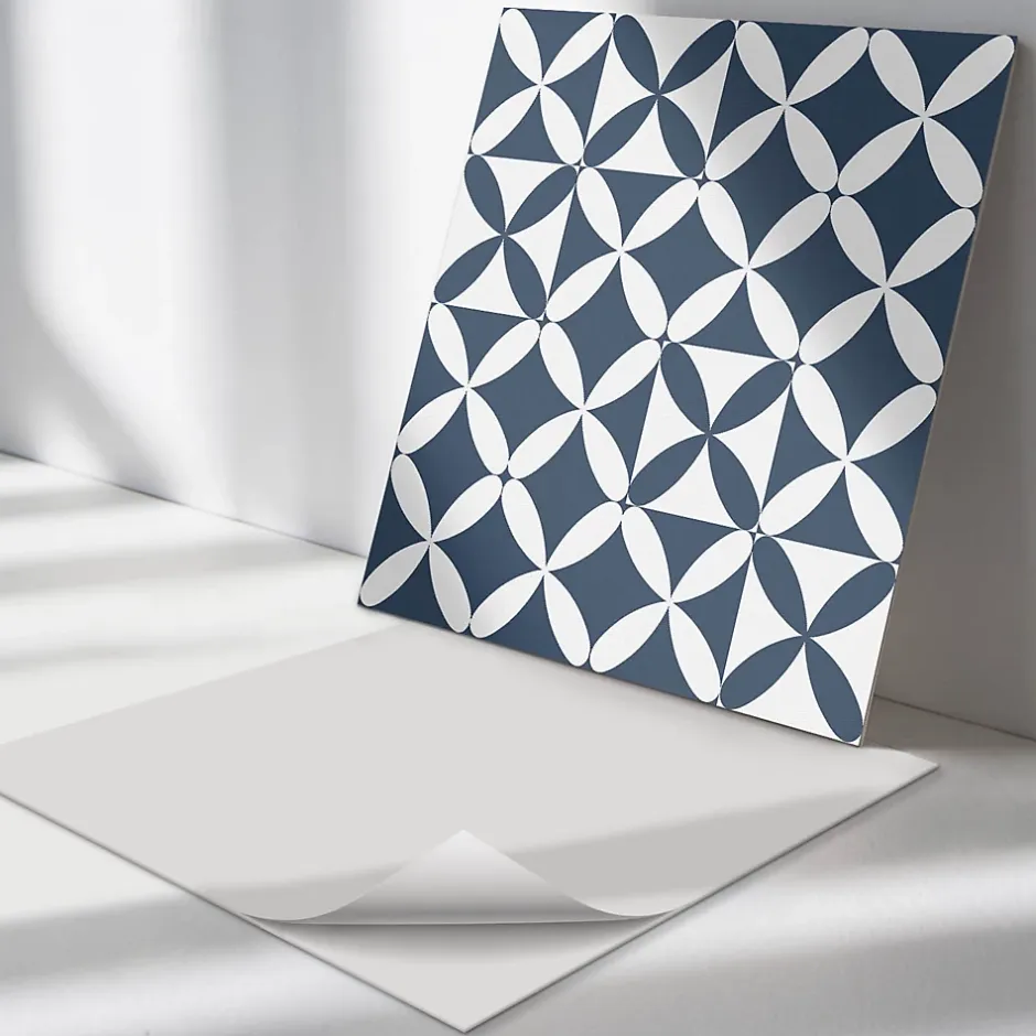 Panneau Décoratif 50x50 cm Motif Floral Géométrique 4 pièces-Wallfluent Best