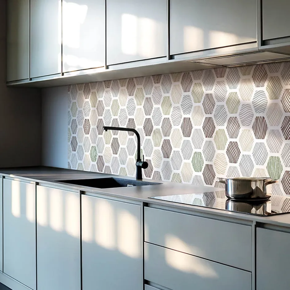 Panneau Décoratif 120x60 cm Géométrie Dans Les Carrés 1 pièce-Wallfluent Clearance