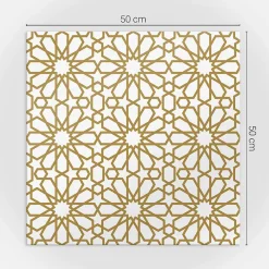Panneau Décoratif 50x50 cm Motif Géométrique Avec Des Étoiles 4 pièces-Wallfluent Outlet
