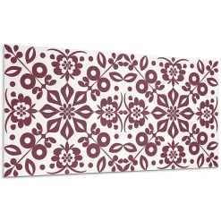 Wallfluent Panneau Décoratif 120x60 cm Motif Végétal Avec Ornements 1 pièce