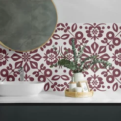 Wallfluent Panneau Décoratif 120x60 cm Motif Végétal Avec Ornements 1 pièce