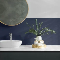 Wallfluent Panneau Décoratif 100x50 cm Couleur Bleue 1 pièce