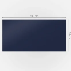 Wallfluent Panneau Décoratif 100x50 cm Couleur Bleue 1 pièce