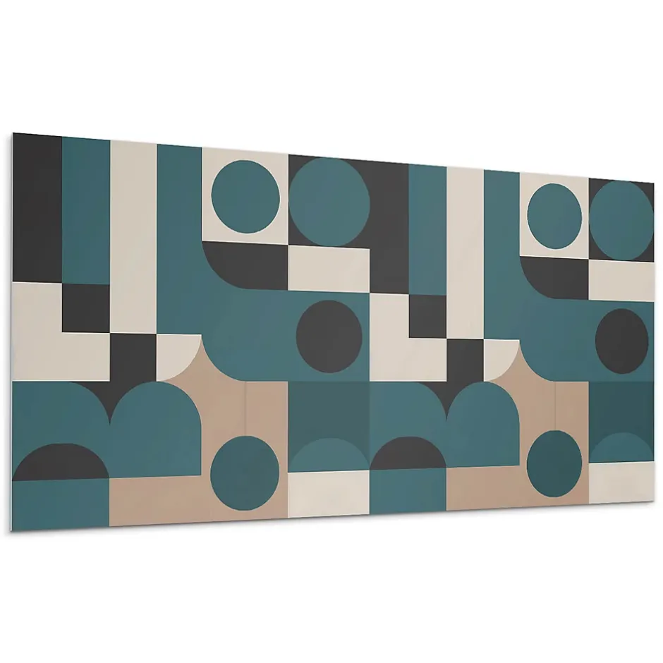 Panneau Décoratif 100x50 cm Géométrie De L'étoile Et Du Rectangle 1 pièce-Wallfluent Sale