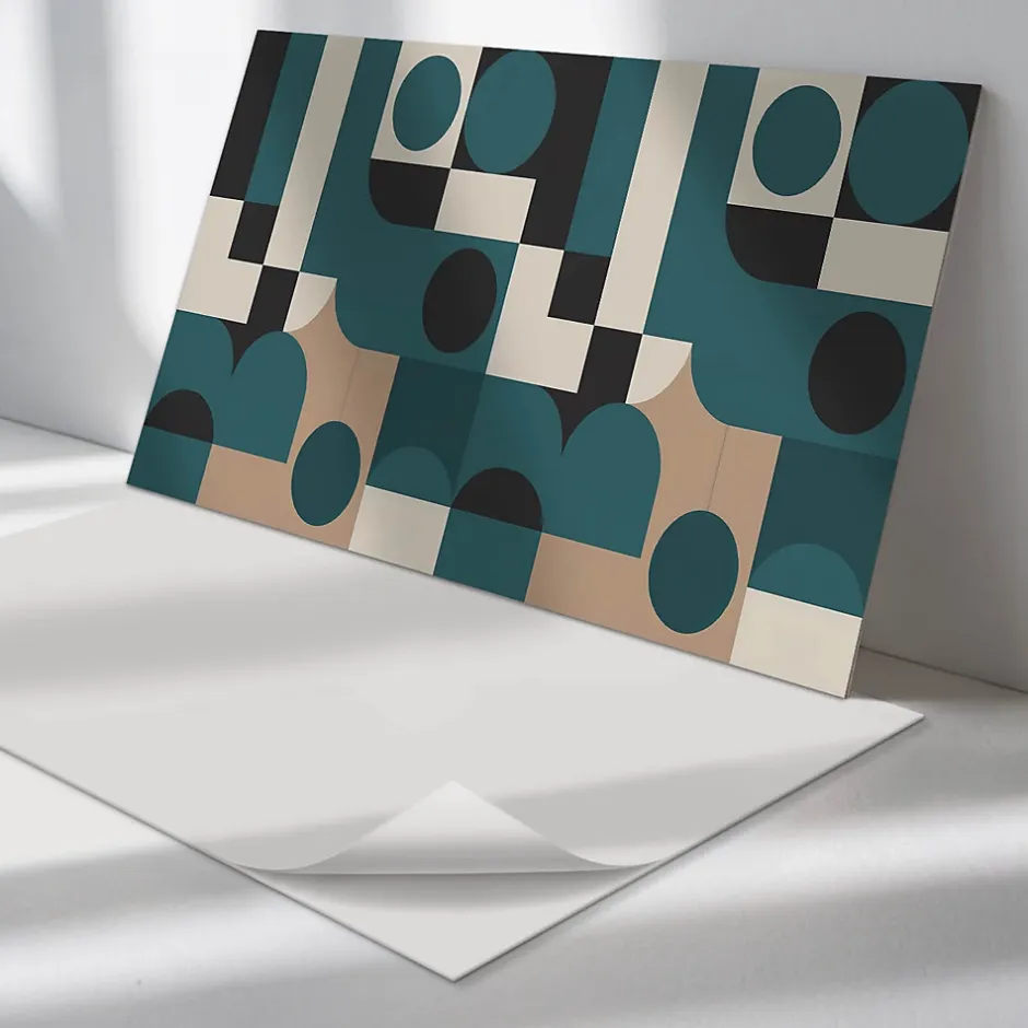 Panneau Décoratif 100x50 cm Géométrie De L'étoile Et Du Rectangle 1 pièce-Wallfluent Sale