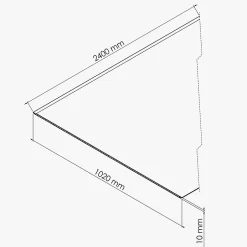 Mon Marché Déco Panneau Douche PVC Béton - L. 240 x l. 100 x ép. 1 cm