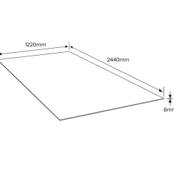 Panneau médium (MDF) - 244 x 122 cm, ép.6 mm (vendu au panneau)- Online
