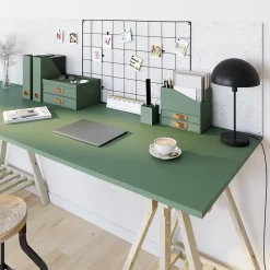 Panneau mélaminé Ninna prédécoupé vert olive 280X80X2.2cm- Outlet