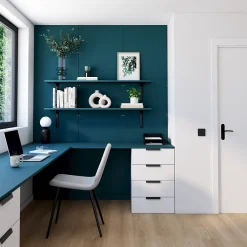 Panneau mélaminé Ninna prédécoupé bleau abysse 280X60X2.2cm-