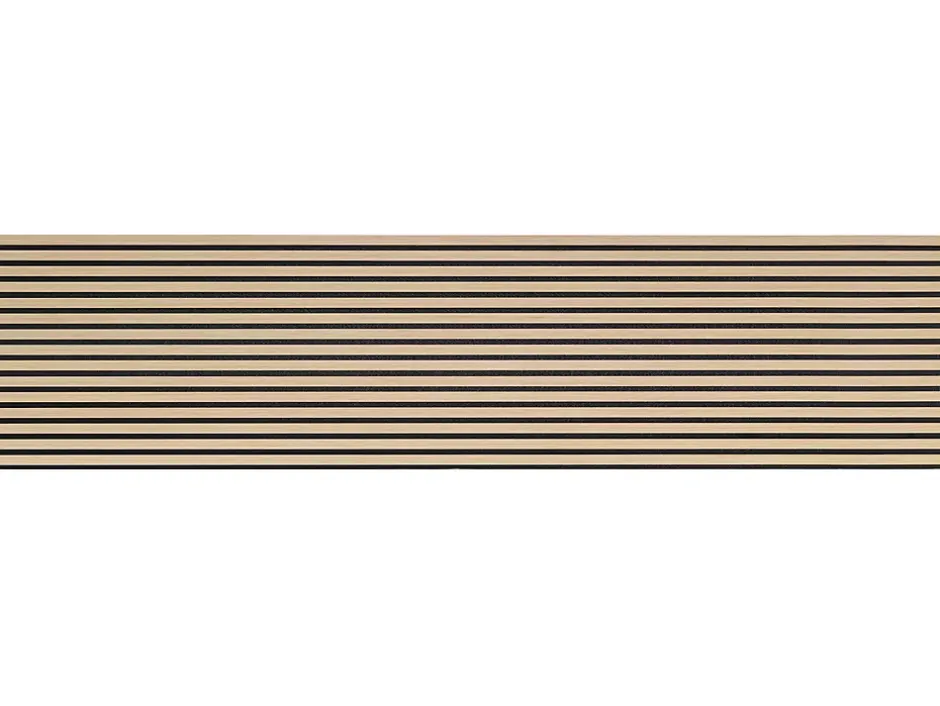 Panneau Mural Acoustique en Bois - 240x60,5x2,2 cm - Chêne Clair - A Lattes - Panneau Tasseau de Bois Naturel-Quiet Wall Online