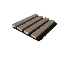 Vente-unique Panneau mural acoustique - Finition bois naturel foncé - Pack de 3,12 m² - Lot de 2 pièces - PENCIA