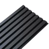Decoon Panneau mural acoustique tasseaux bois 250 x 30 x 1,9 cm - Lamelles placage noir fond noir - 0,75m²