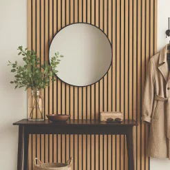 Panneau mural acoustique tasseaux MDF placage chêne véritable , L.267 cm x l.57,25 cm x Ep. 19 mm-Wood&Sens Hot