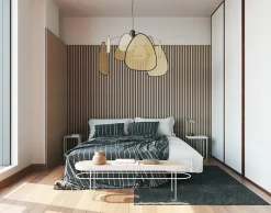 Panneau Mural Acoustique en Bois - 240x60,5x2,2 cm - Noyer Naturel - A Lattes - Panneau Tasseau de Bois Naturel-Quiet Wall Sale