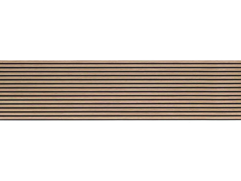 Panneau Mural Acoustique en Bois - 240x60,5x2,2 cm - Noyer Naturel - A Lattes - Panneau Tasseau de Bois Naturel-Quiet Wall Sale