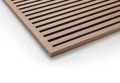 Panneau Mural Acoustique en Bois - 240x60,5x2,2 cm - Noyer Naturel - A Lattes - Panneau Tasseau de Bois Naturel-Quiet Wall Sale