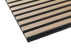 Panneau Mural Acoustique en Bois - 240x60,5x2,2 cm - Noyer Naturel - A Lattes - Panneau Tasseau de Bois Naturel-Quiet Wall Sale