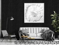 Vente-unique Panneau mural acoustique - Finition bois gris anthracite - Pack de 3,12 m² - Lot de 2 pièces - PENCIA
